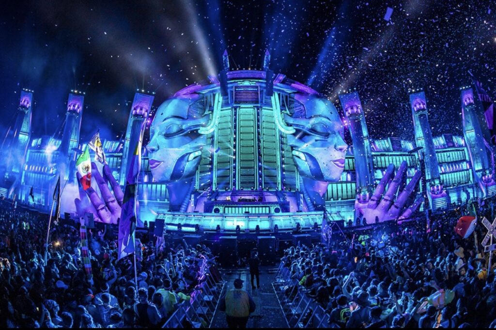 This photo shows the Kinetic Field Stage at EDC Las Vegas